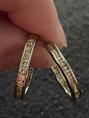 Crystal Inside Out Hoop Earrings